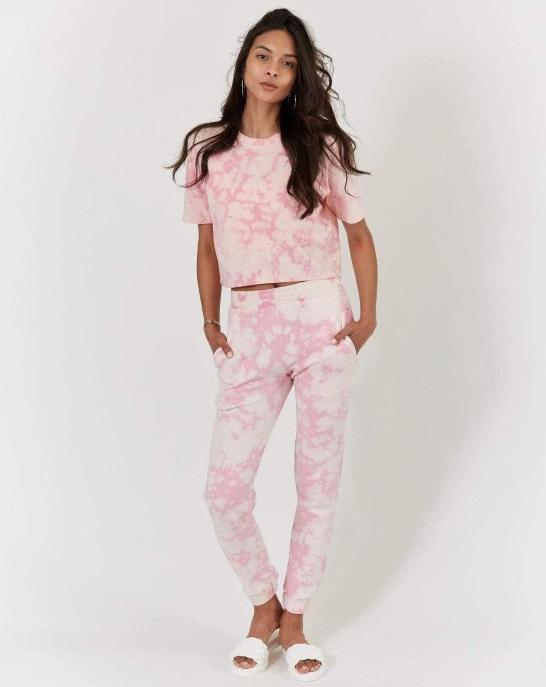 Lezat T-Shirt MELODY SHORT SLEEVE TEE - PINK TIE DYE
